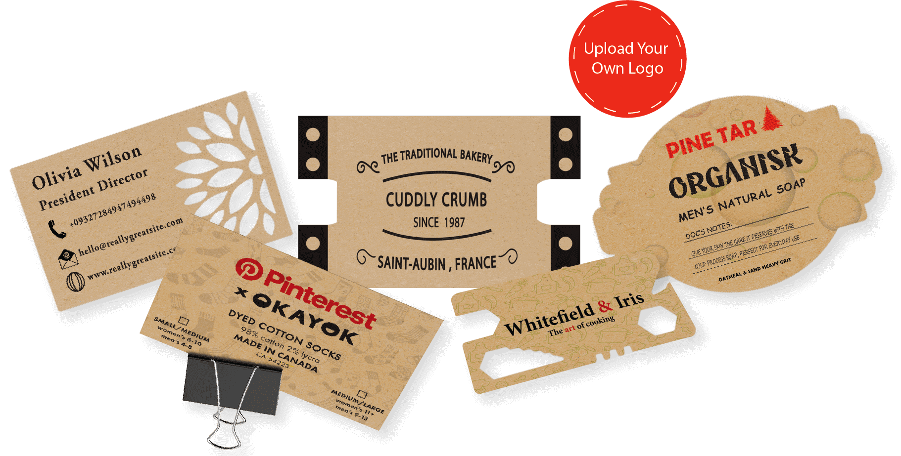 Kraft business cards