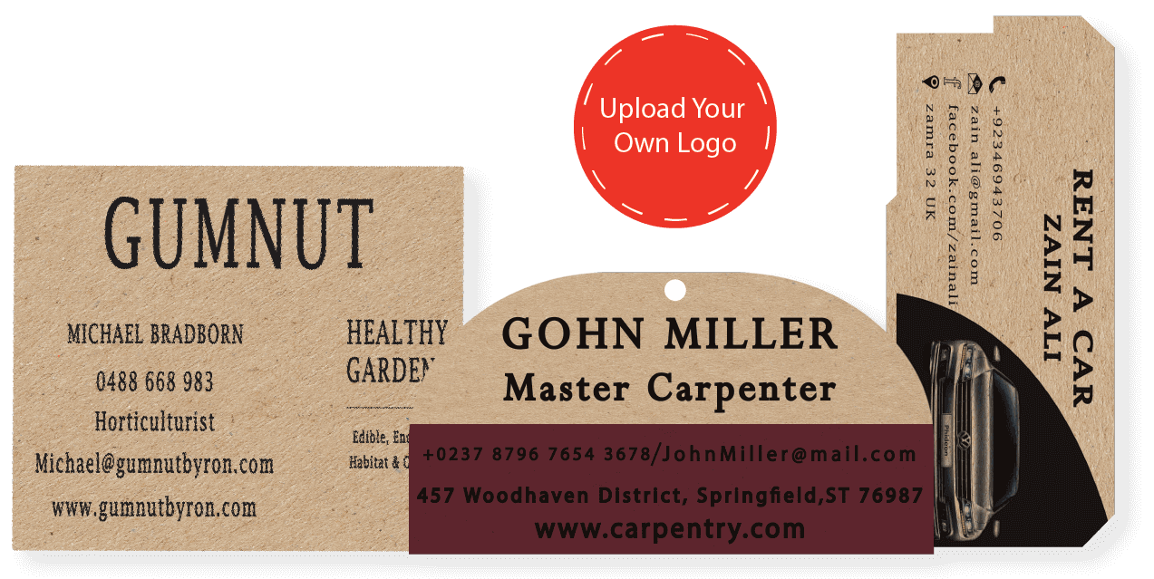 blank kraft business cards