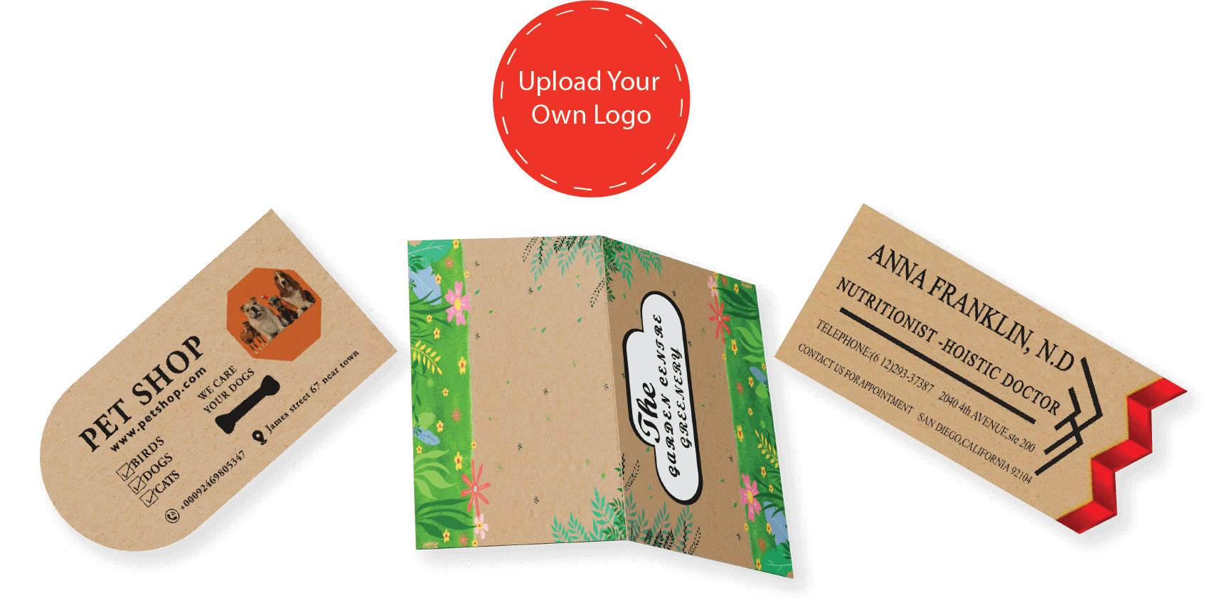 brown kraft paper business cards