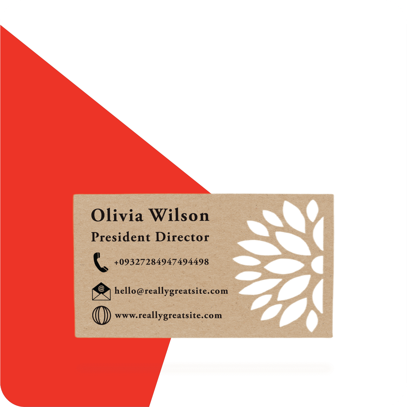 kraft paper business card