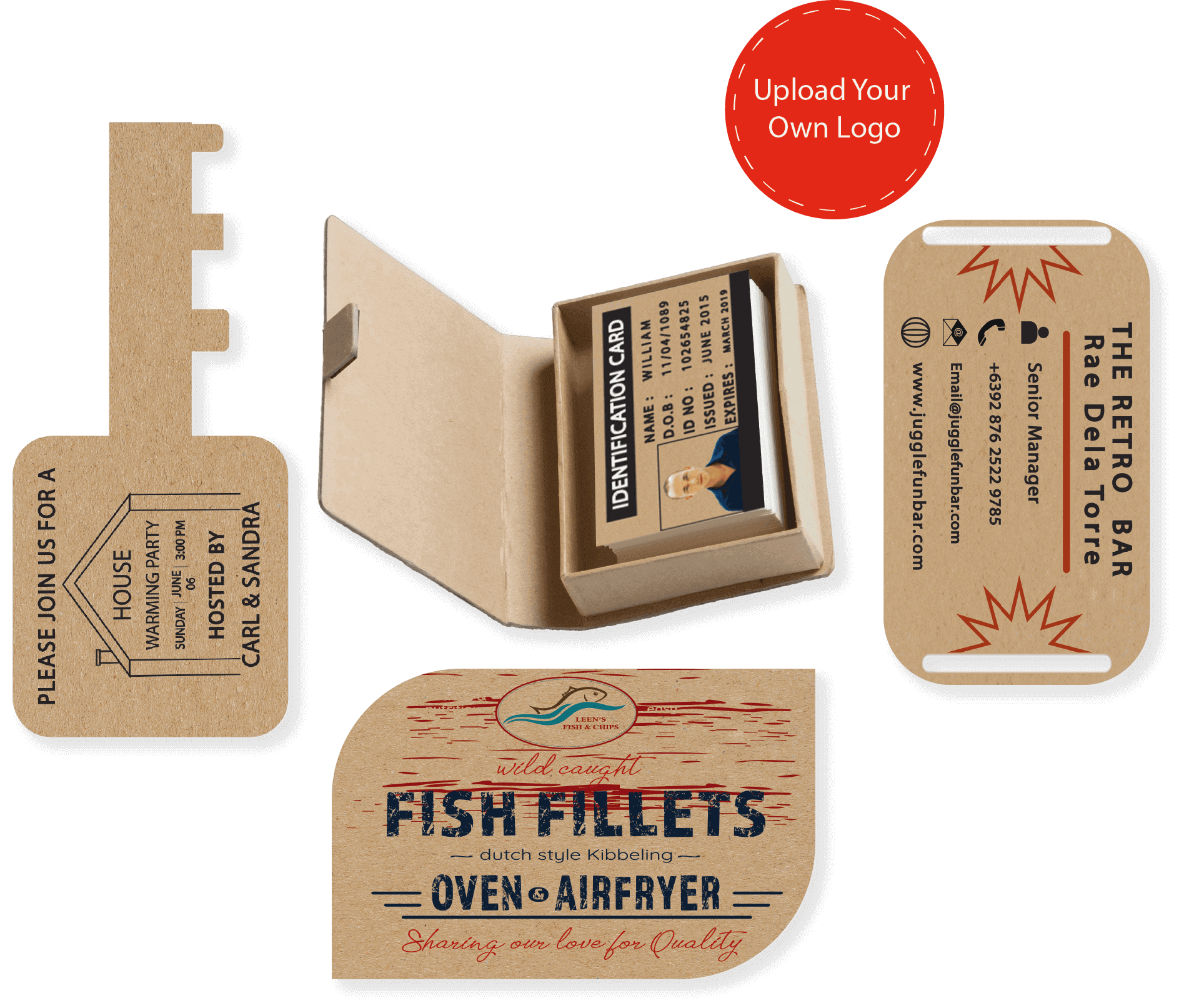 kraft paper business cards