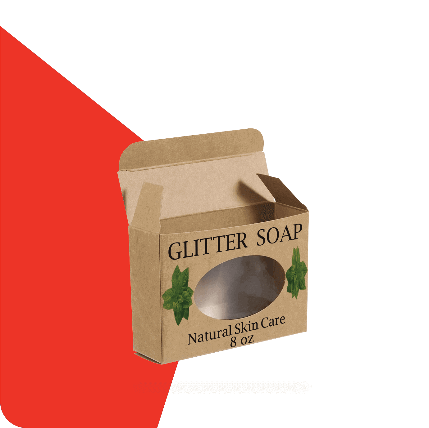 kraft soap box with window