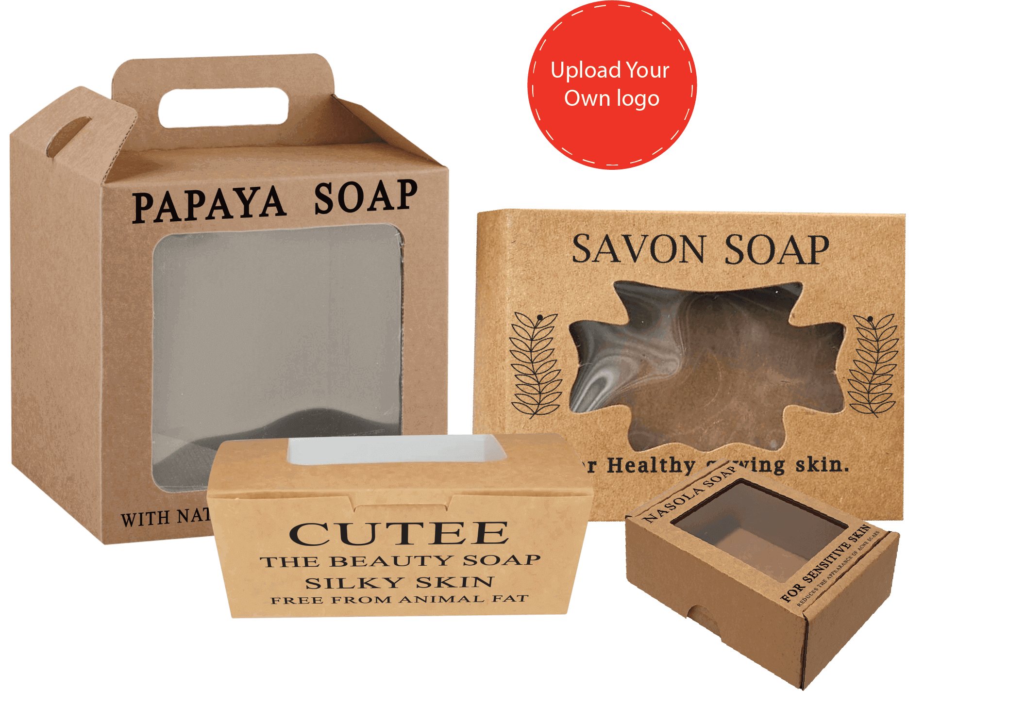 kraft soap boxes with window