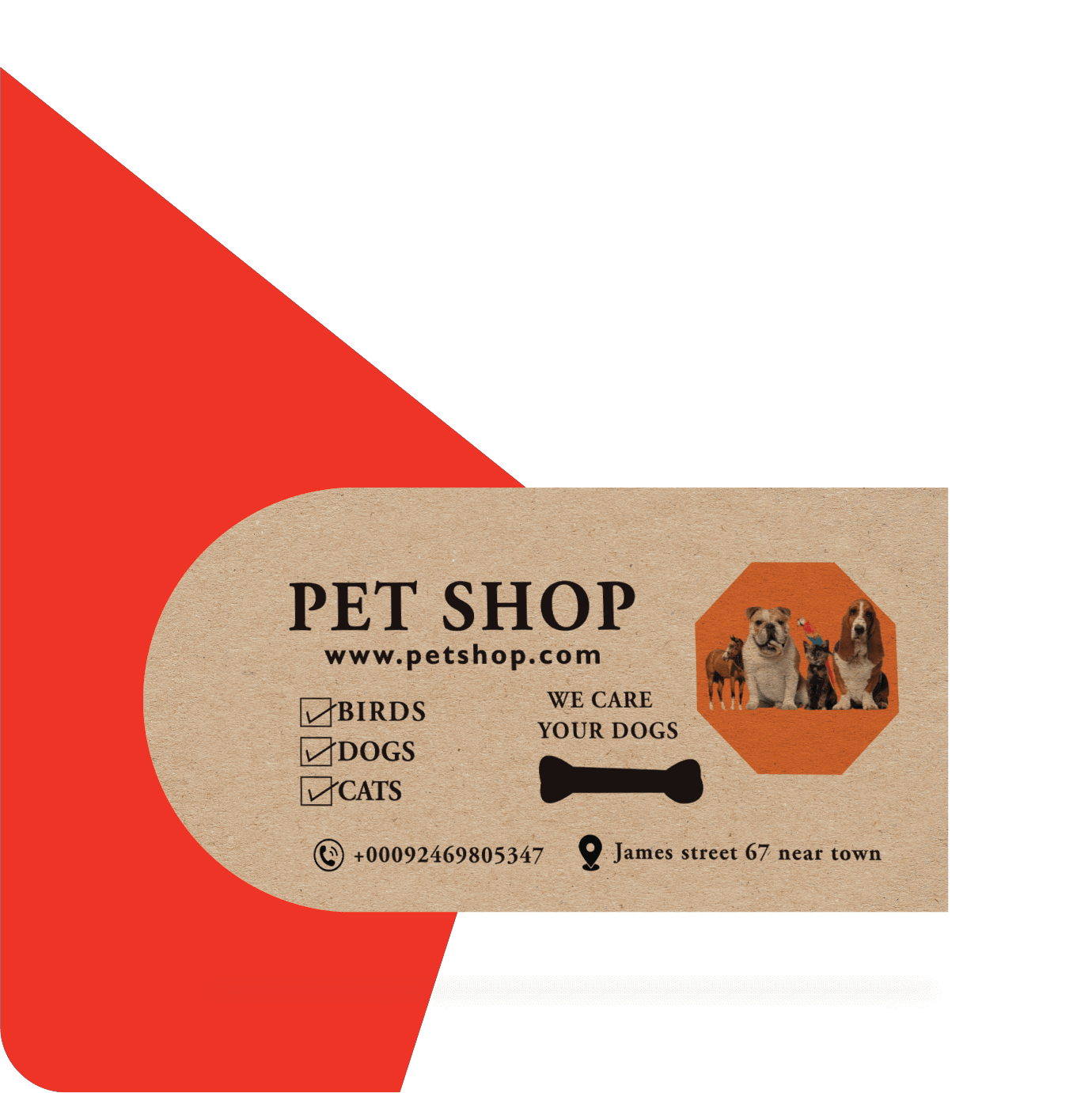 recycled kraft paper business cards