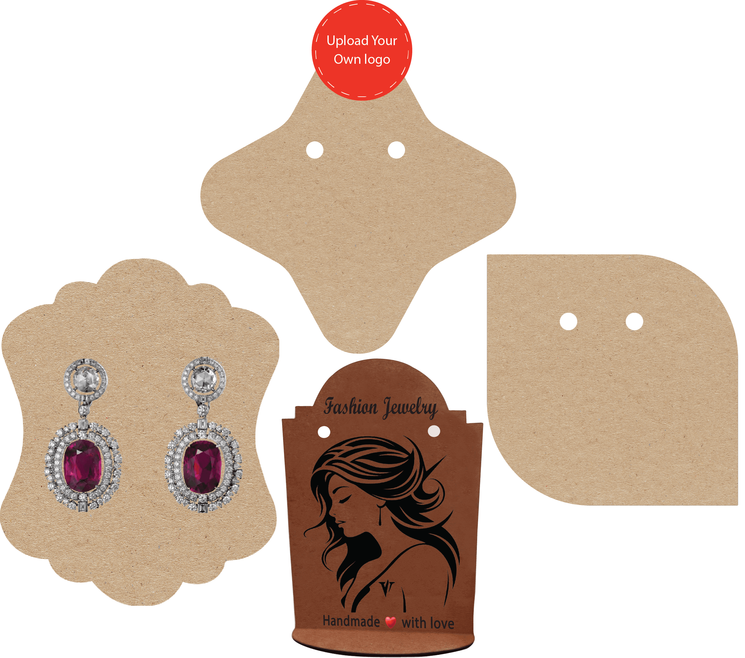 kraft paper earring cards 2.3x3.5