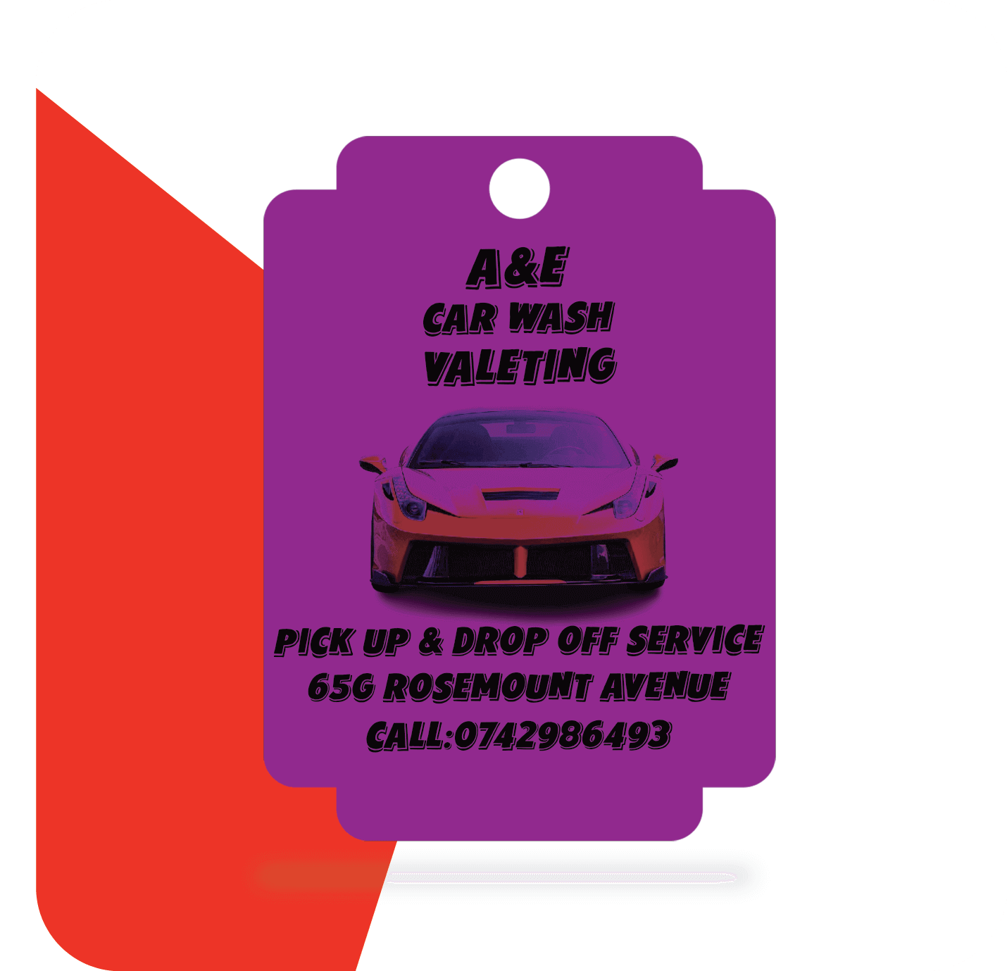 custom hanging parking tags