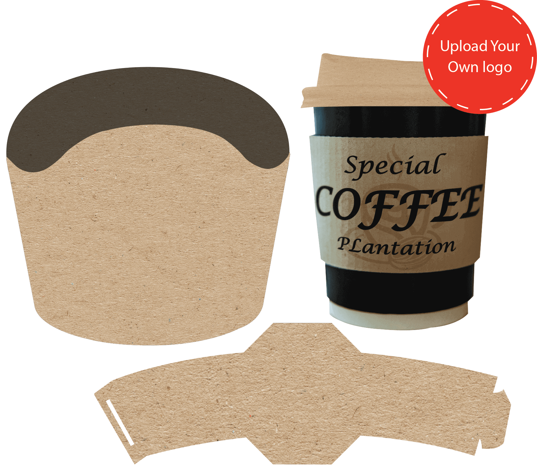 kraft coffee cup sleeves