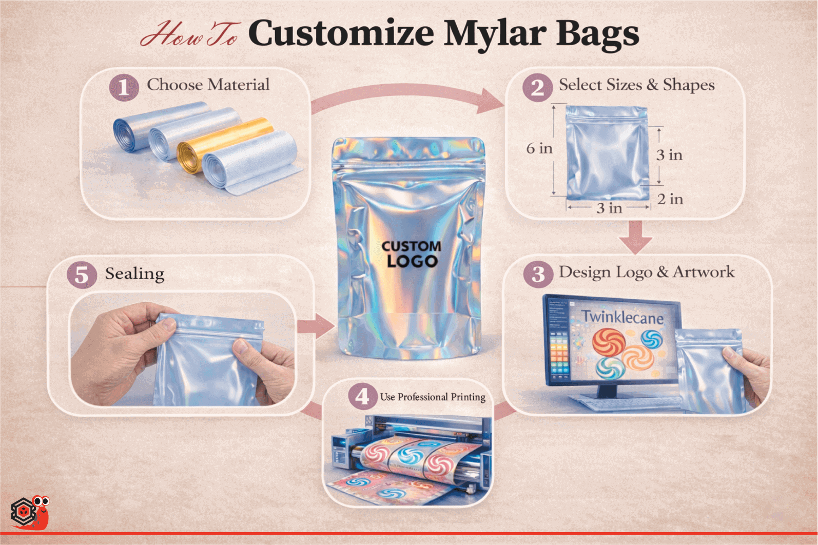 how to customize mylar bags