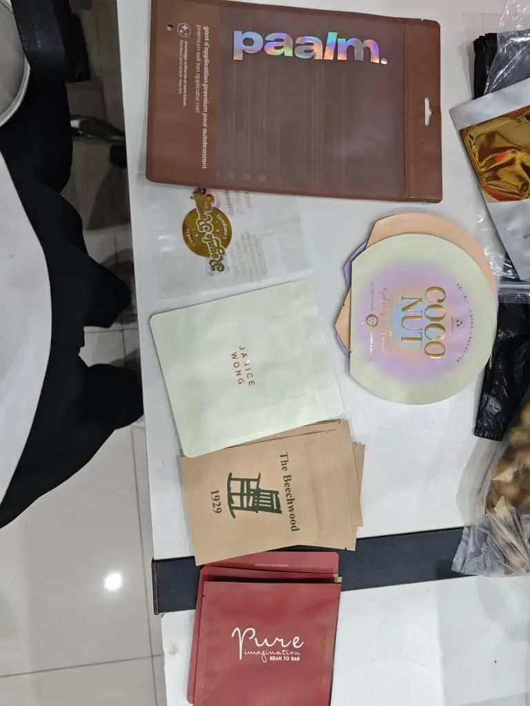 Collection of Custom Mylar Bags in Different Sizes and Designs
