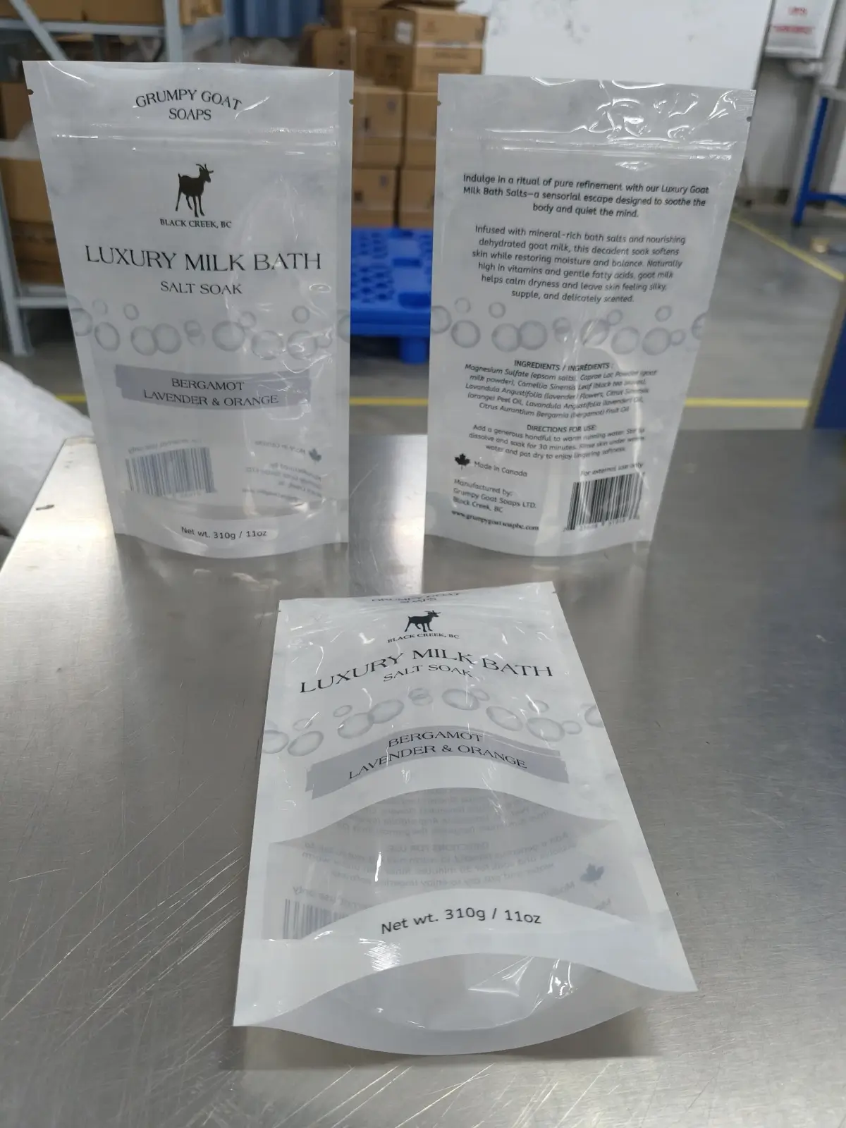 Mylar Bags Displayed on Retail Shelf Packaging