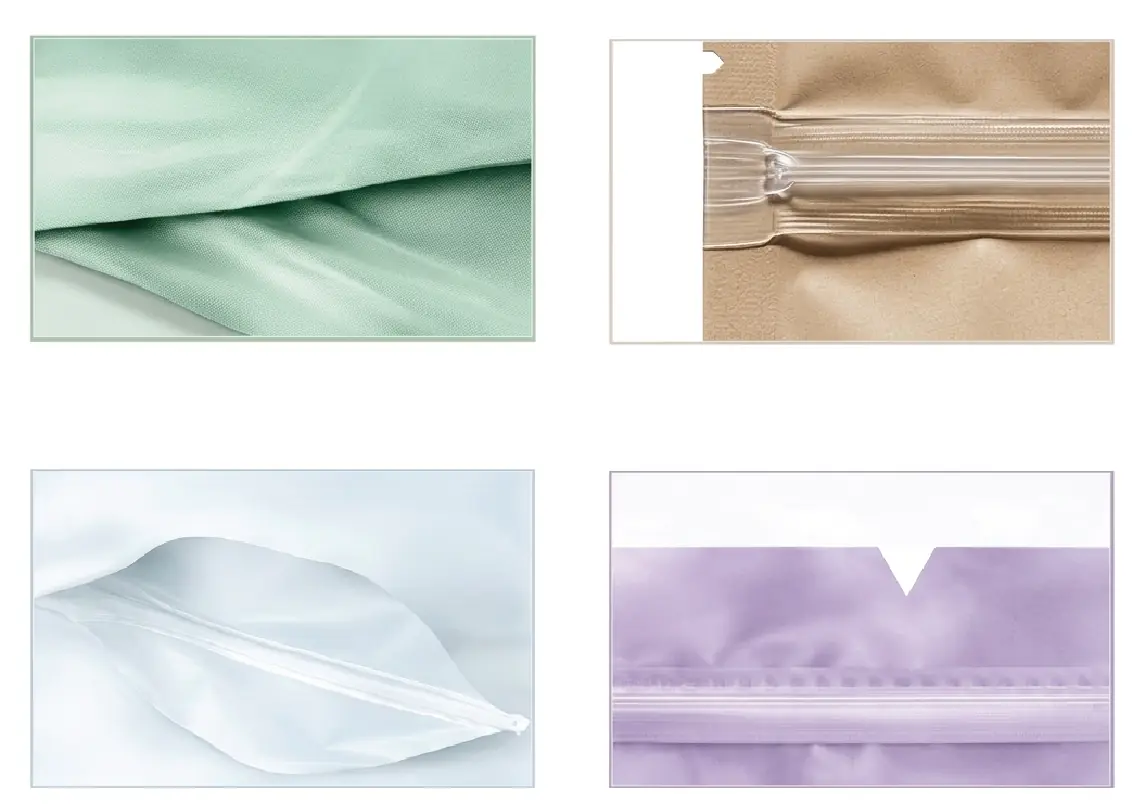 resealable mylar bags with zipper and tear notch closure
